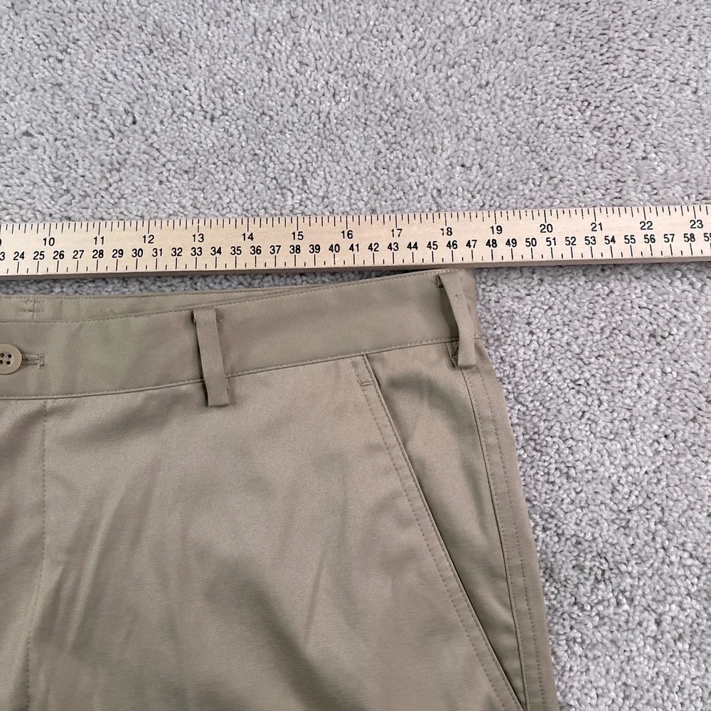 Nike Golf Pants Mens 36x32 Tan Khaki Dri Fit Stretch Performance Tech Flat Front
